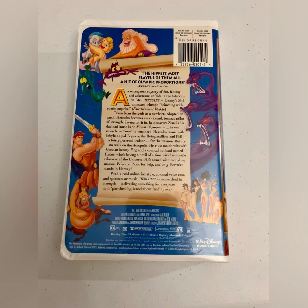 Disney’s Masterpiece Collection Hercules 9123 VHS Movie